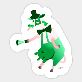 Clown Cow Sticker